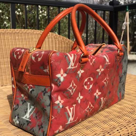 LOUIS VUITTON
Richard Prince Pink Denim Defile Weekender GM Pulp Bag - Picture 3 of 9